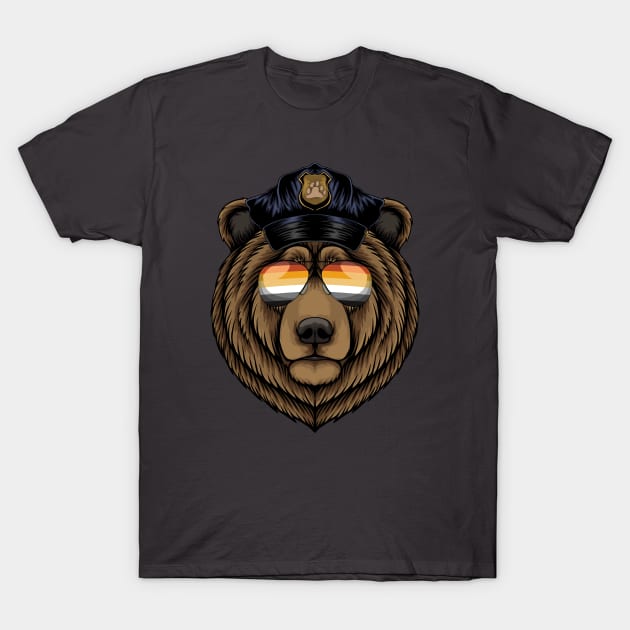 Gay Bear Sunglasses Flag Pride T-Shirt by USProudness